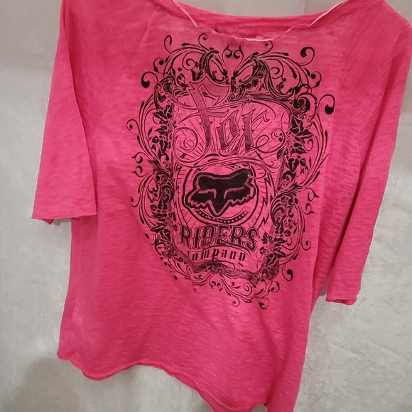 Fox Brand shirt size Large pink - Picture 4 of 4
